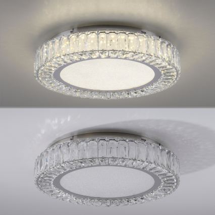 JUST LIGHT. 15222-17 - LED Stropné svietidlo KULUNKA LED/46W/230V pr. 50 cm lesklý chróm
