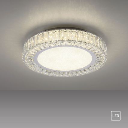 JUST LIGHT. 15222-17 - LED Stropné svietidlo KULUNKA LED/46W/230V pr. 50 cm lesklý chróm