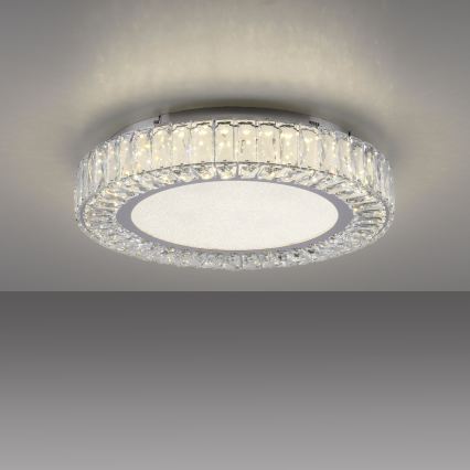 JUST LIGHT. 15222-17 - LED Stropné svietidlo KULUNKA LED/46W/230V pr. 50 cm lesklý chróm