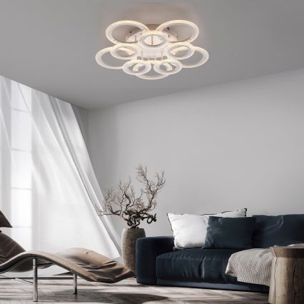 JUST LIGHT. 15268-16 - LED Stropné svietidlo CRYSTALLO LED/48,5W/230V priemer 68,6 cm biela