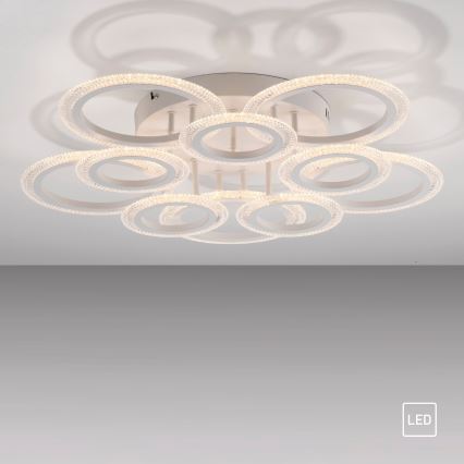 JUST LIGHT. 15268-16 - LED Stropné svietidlo CRYSTALLO LED/48,5W/230V priemer 68,6 cm biela