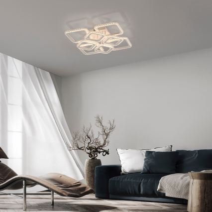 JUST LIGHT. 15269-16 - LED Stropné svietidlo CRYSTALLO LED/43,5W/230V 49x49 cm biela