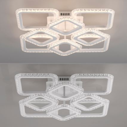 JUST LIGHT. 15269-16 - LED Stropné svietidlo CRYSTALLO LED/43,5W/230V 49x49 cm biela