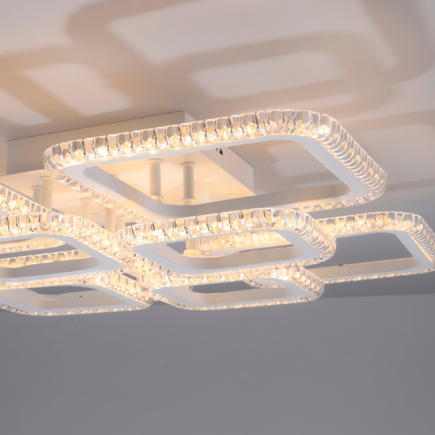 JUST LIGHT. 15269-16 - LED Stropné svietidlo CRYSTALLO LED/43,5W/230V 49x49 cm biela