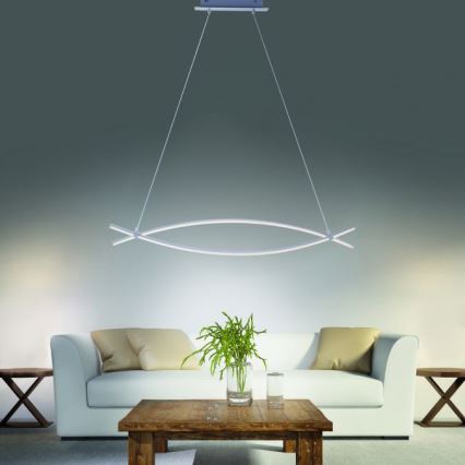 JUST LIGHT. 15382-55 - LED Luster na lanku MAJA 2xLED/8,4W/230V matný chróm