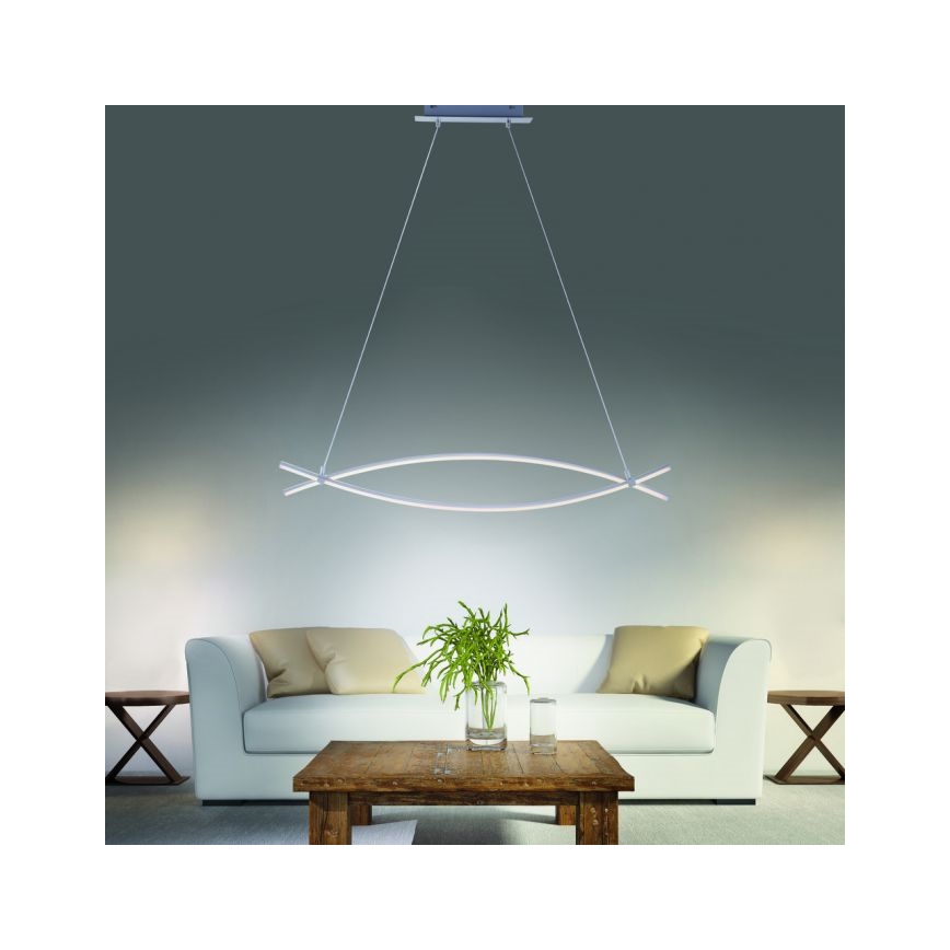 JUST LIGHT. 15382-55 - LED Luster na lanku MAJA 2xLED/8,4W/230V matný chróm