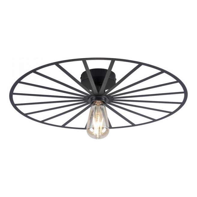 JUST LIGHT. 15636-18 - Stropné svietidlo SPIKE 1xE27/40W/230V pr. 50 cm čierna