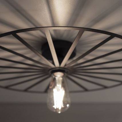 JUST LIGHT. 15636-18 - Stropné svietidlo SPIKE 1xE27/40W/230V pr. 50 cm čierna