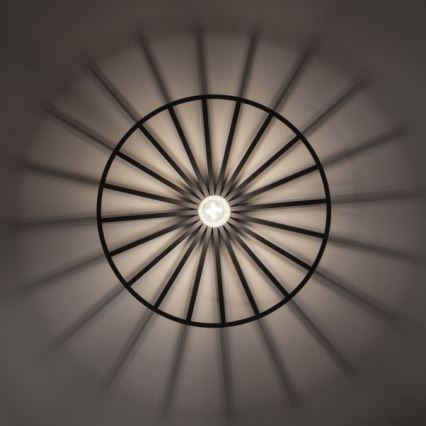JUST LIGHT. 15636-18 - Stropné svietidlo SPIKE 1xE27/40W/230V pr. 50 cm čierna