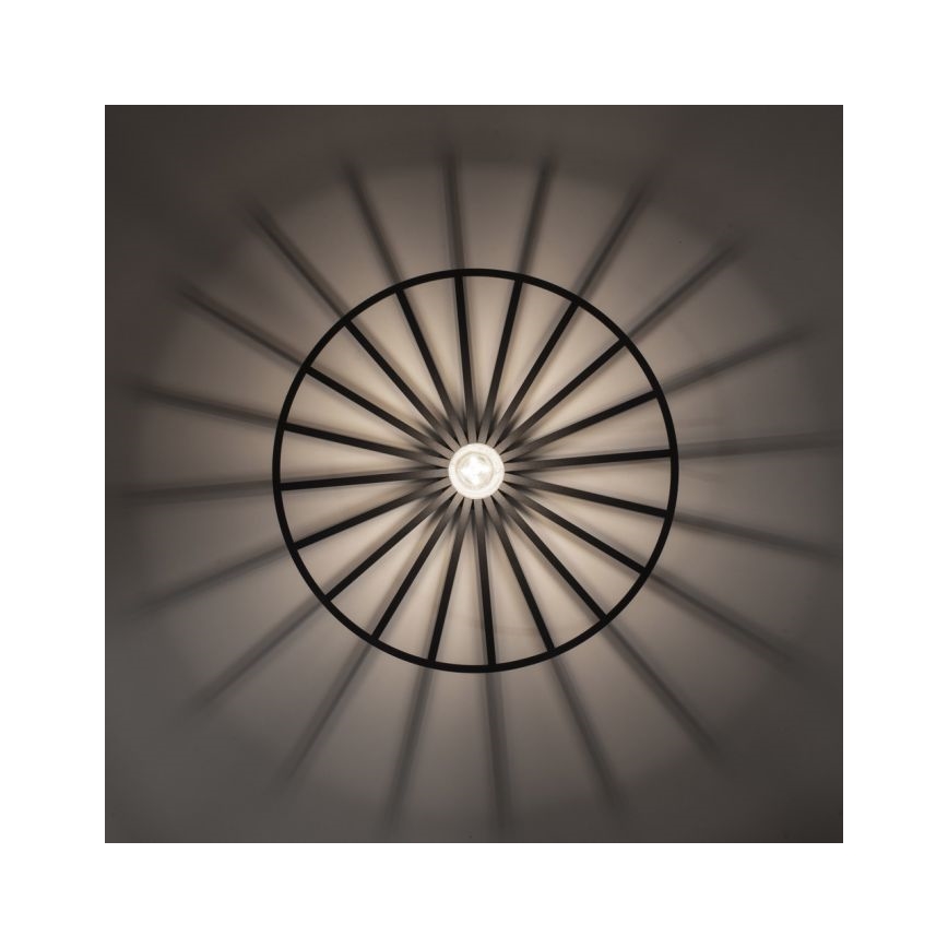 JUST LIGHT. 15636-18 - Stropné svietidlo SPIKE 1xE27/40W/230V pr. 50 cm čierna