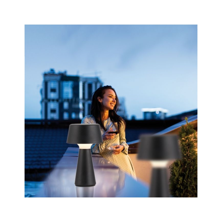 JUST LIGHT. 19260-18 - LED Stmievateľná dotyková vonkajší lampa ABERA LED/3W/3,7V 2000 mAh USB IP54 čierna