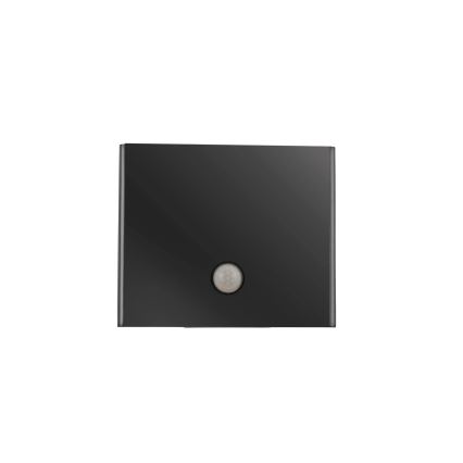 JUST LIGHT. 19471-18 - LED Vonkajšie nástenné svietidlo so senzorom AMIN 2xLED/1,25W/3,7V 4400mAh IP44 čierna