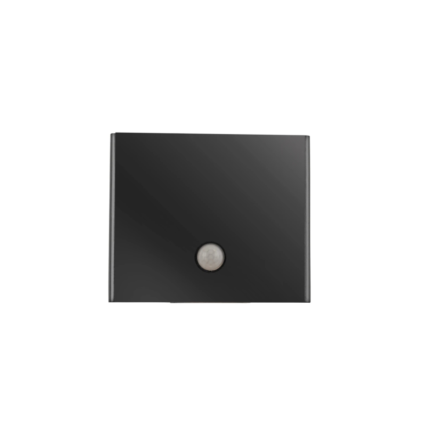 JUST LIGHT. 19471-18 - LED Vonkajšie nástenné svietidlo so senzorom AMIN 2xLED/1,25W/3,7V 4400mAh IP44 čierna