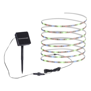 JUST LIGHT. 19971-18 - LED RGB solárny pás TEANIA LED/3,7V 5 m 1200 mAh IP44 čierna