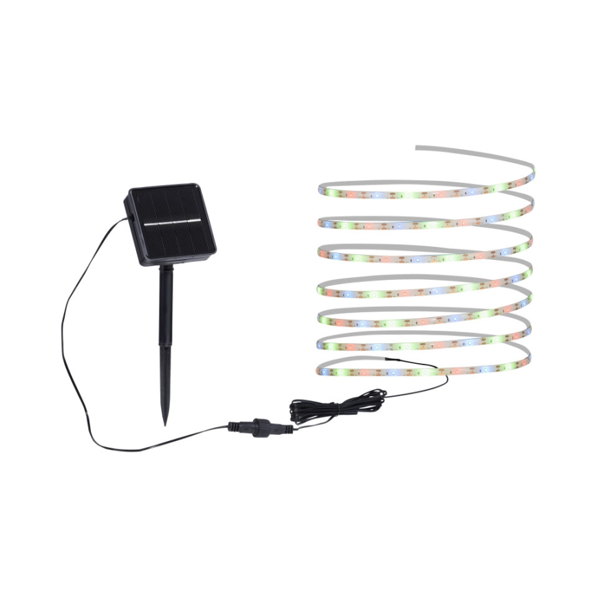 JUST LIGHT. 19971-18 - LED RGB solárny pás TEANIA LED/3,7V 5 m 1200 mAh IP44 čierna
