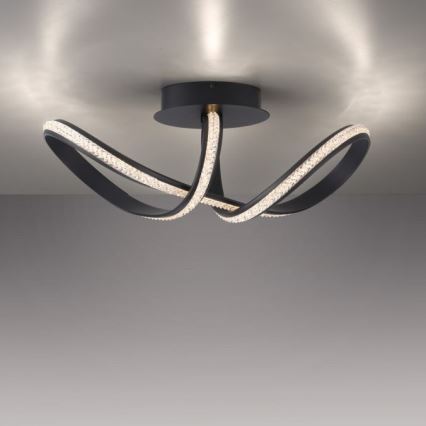 JUST LIGHT. 8475-18 - LED Stmievateľný prisadený luster BRILLA LED/29W/230V čierna