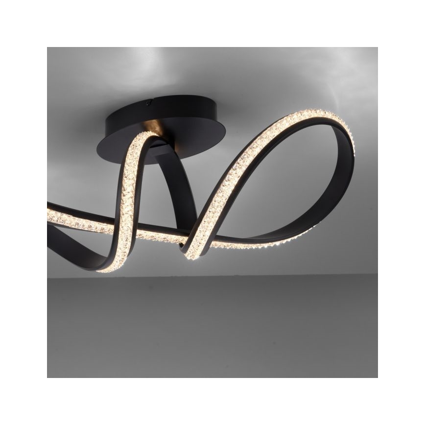 JUST LIGHT. 8475-18 - LED Stmievateľný prisadený luster BRILLA LED/29W/230V čierna