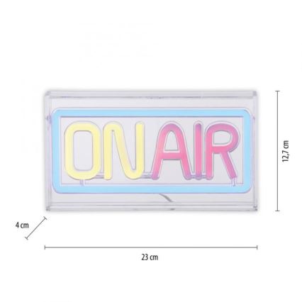 JUST LIGHT. 85013-70 - LED Neónová stolná dekorácia NEON LED/4W/5V On Air