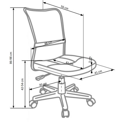 Kancelárska stolička FANA sivá/čierna