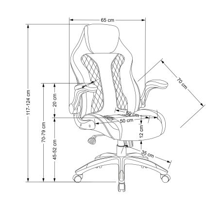 Kancelárska stolička HAME čierna/šedá