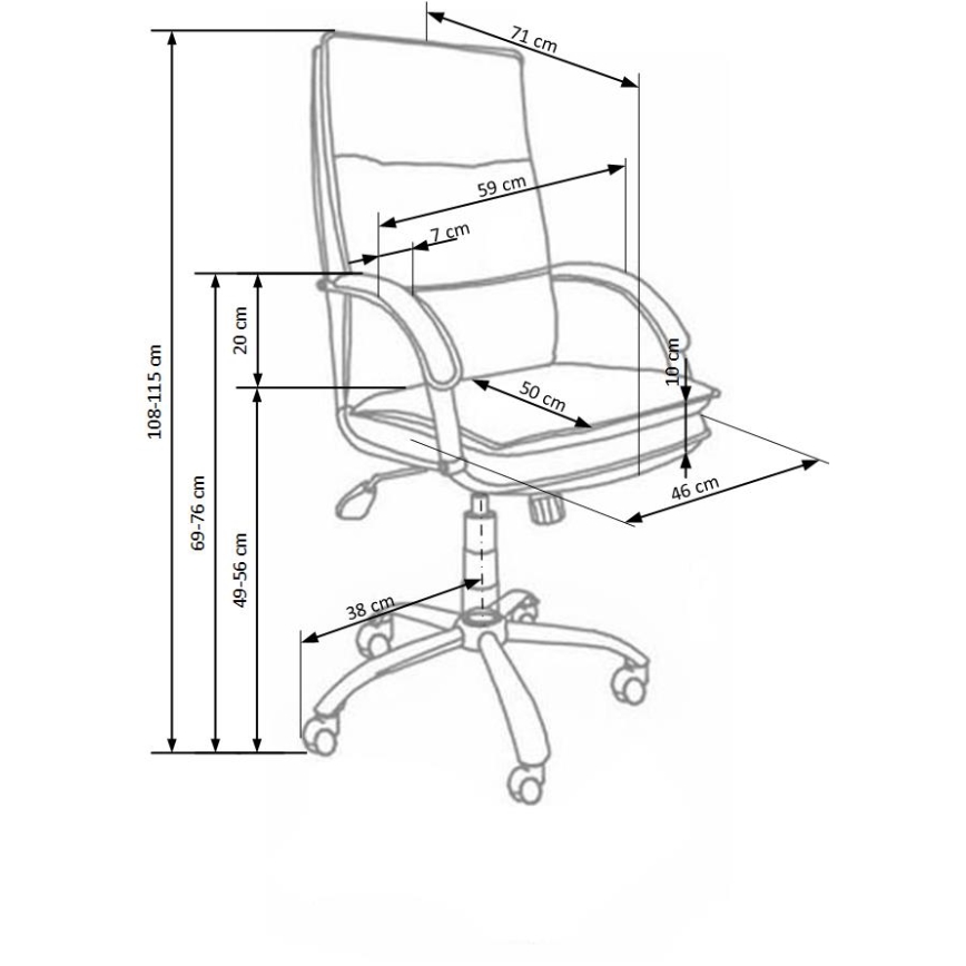 Kancelárska stolička LOMI čierna