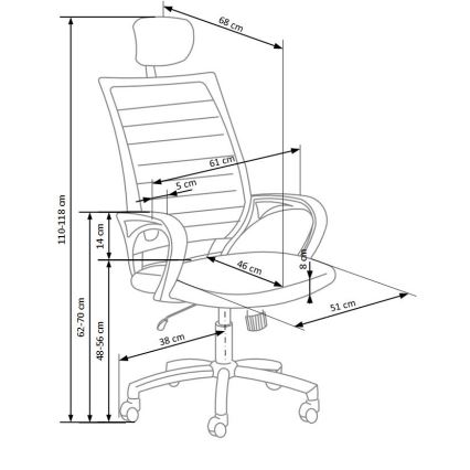 Kancelárska stolička MIRI čierna/biela