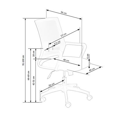 Kancelárska stolička TONA čierna