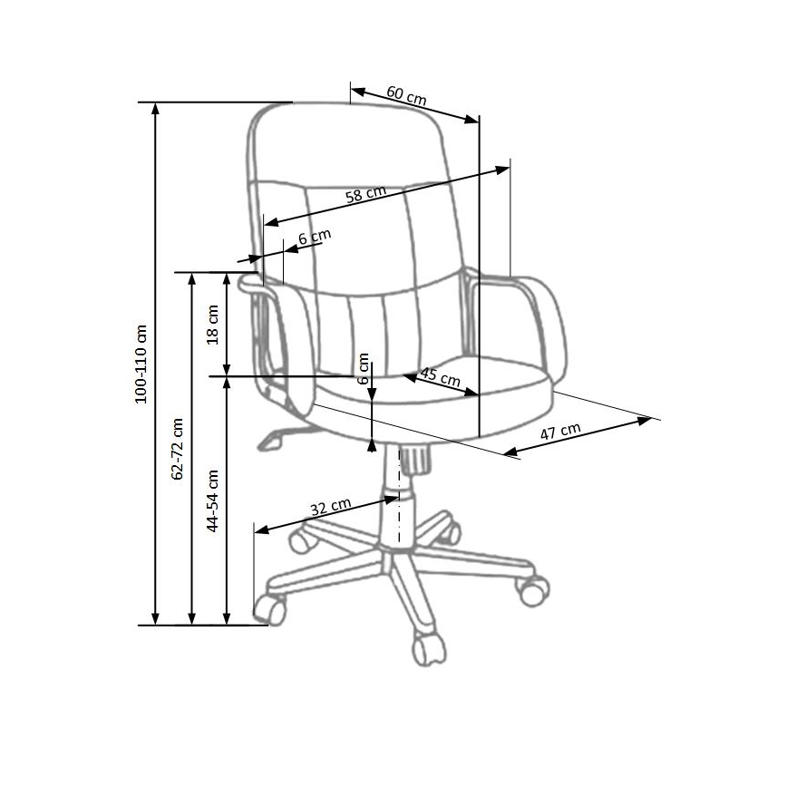 Kancelárska stolička ZIRUQ hnedá