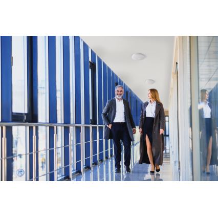 LED stropné svietidlo s detekciou pohybu a súmraku FOGLER LED/12W/230V pr. 28 cm