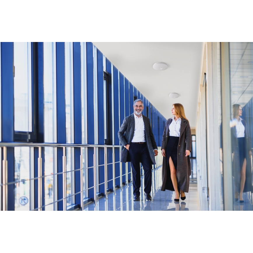 LED stropné svietidlo s detekciou pohybu a súmraku FOGLER LED/12W/230V pr. 28 cm