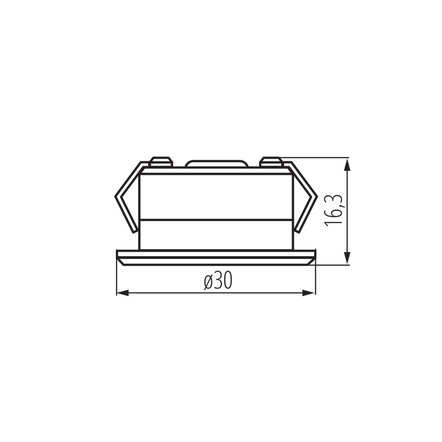 LED Vonkajšie podhľadové svietidlo IMBER LED/1W/12V 3000K pr. 3 cm 40 lm IP65 strieborná