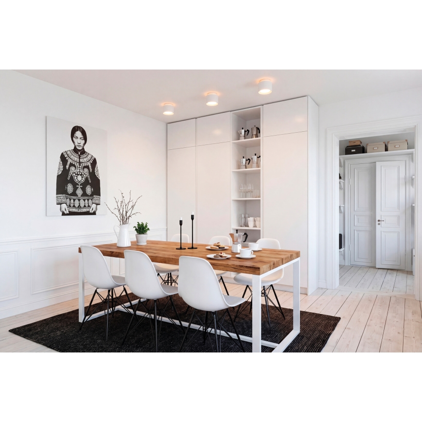 LED bodové svietidlo SONOR LED/6W/230V 3000/4000/5700K + LED/1,5W 2200K pr. 9 cm biela