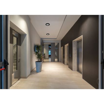 LED Stropné/podhľadové svietidlo 2v1 ERGA LED/17W/230V 3000/4000/6500K čierna