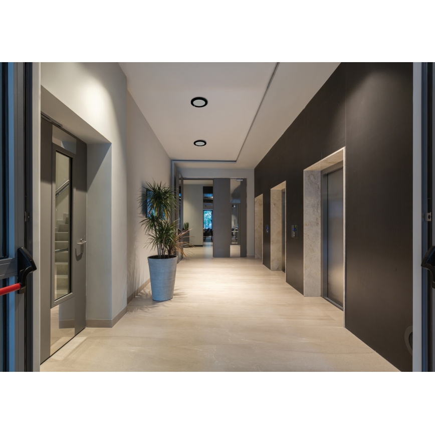 LED Stropné/podhľadové svietidlo 2v1 ERGA LED/17W/230V 3000/4000/6500K čierna