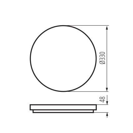 LED stropné svietidlo VARSO LED/22/30W/230V 3000/4000/6500K pr. 33 cm IP54