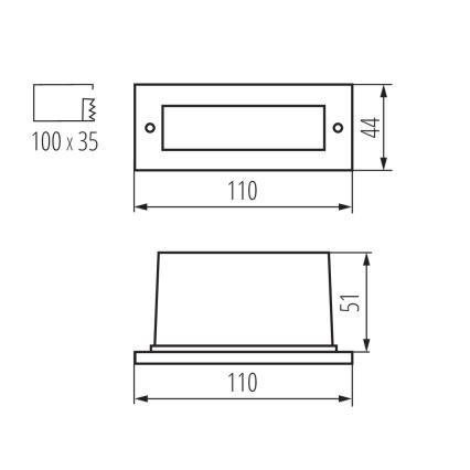 LED schodiskové svietidlo LED/0,6W/230V IP54