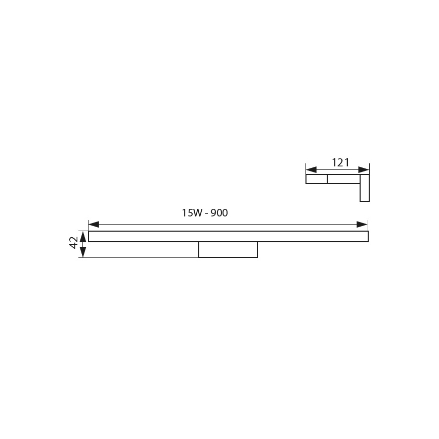 LED kúpeľňové osvetlenie zrkadla LED/15W/230V