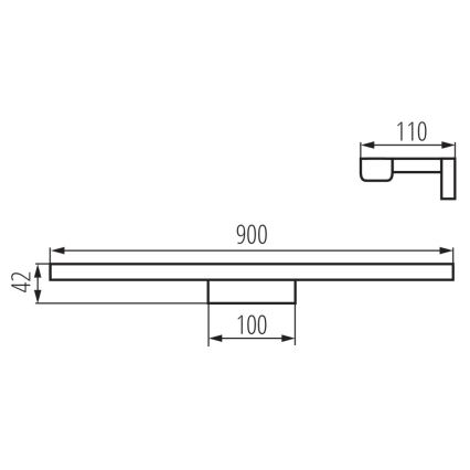 LED Kúpeľňové osvetlenie zrkadla ASTEN LED/15W/230V IP44 biela