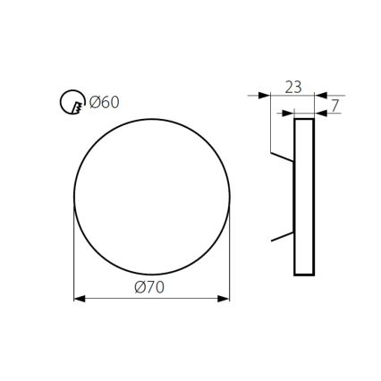 LED Osvetlenie schodišťa LIRIA LED/0,8W/12V 3000K 60mm