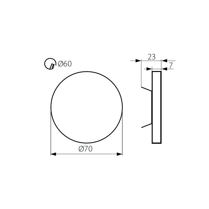 LED Osvetlenie schodišťa LIRIA LED/0,8W/12V 3000K 60mm