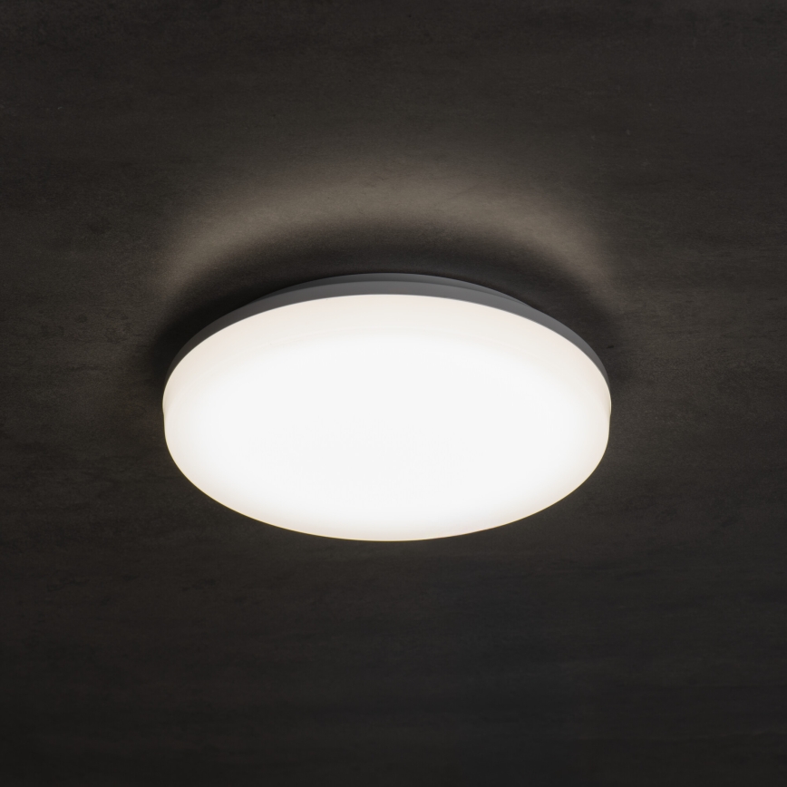 LED stropné svietidlo VARSO s pohybovým a súmrakovým senzorom LED/22/30W/230V 3000/4000/6500K priemer 33 cm IP54