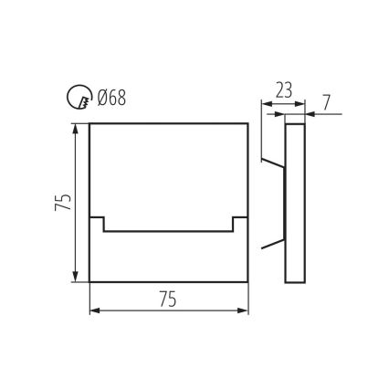 LED Nástenné schodiskové svietidlo SABIK LED/0,8W/12V 3000K