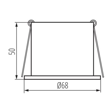 Podhľadové svietidlo SPAG 35W biela/zlatá