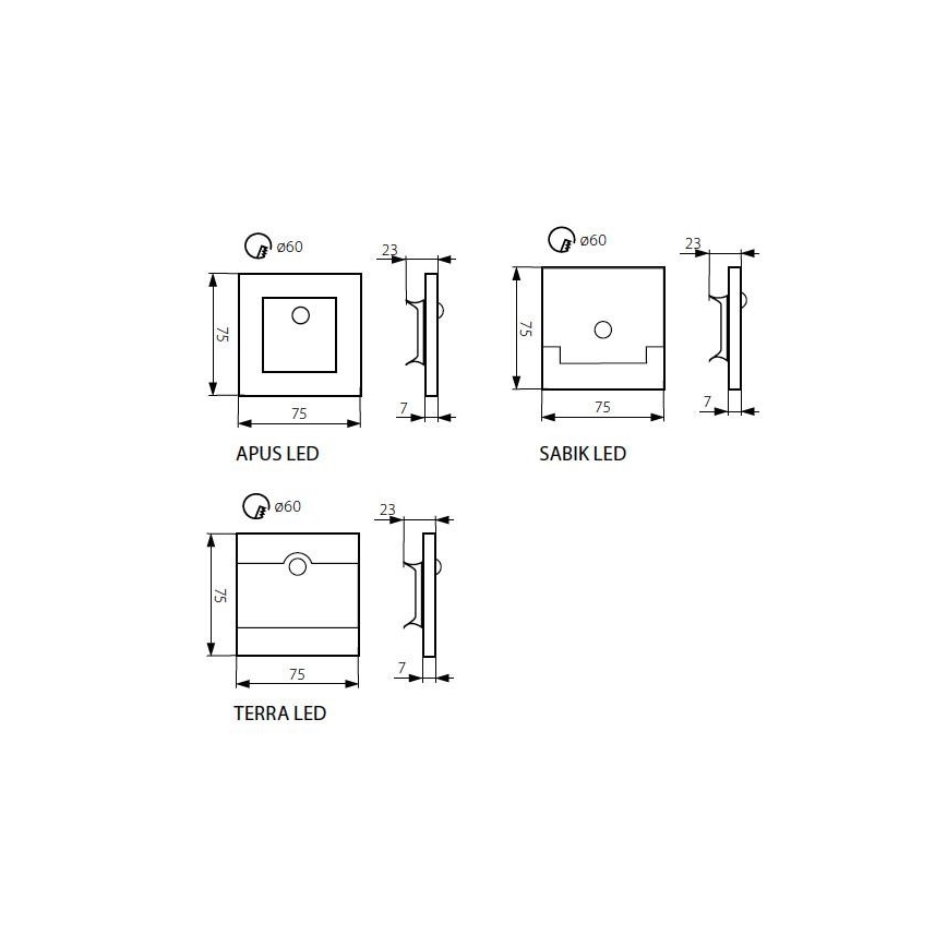 LED Schodiskové svietidlo TERRA so senzorom LED/0,8W/12V 6500K