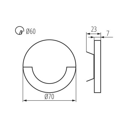 LED Nástenné schodiskové svietidlo SOLA LED/0,8W/12V 3000K vrátane montážnej krabice