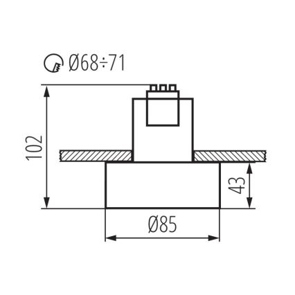 Podhľadové svietidlo MINI RITI 1xGU10/25W/230V čierna/biela