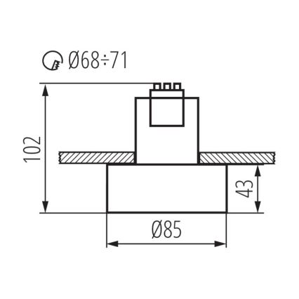 Podhľadové svietidlo MINI RITI 1xGU10/25W/230V čierna