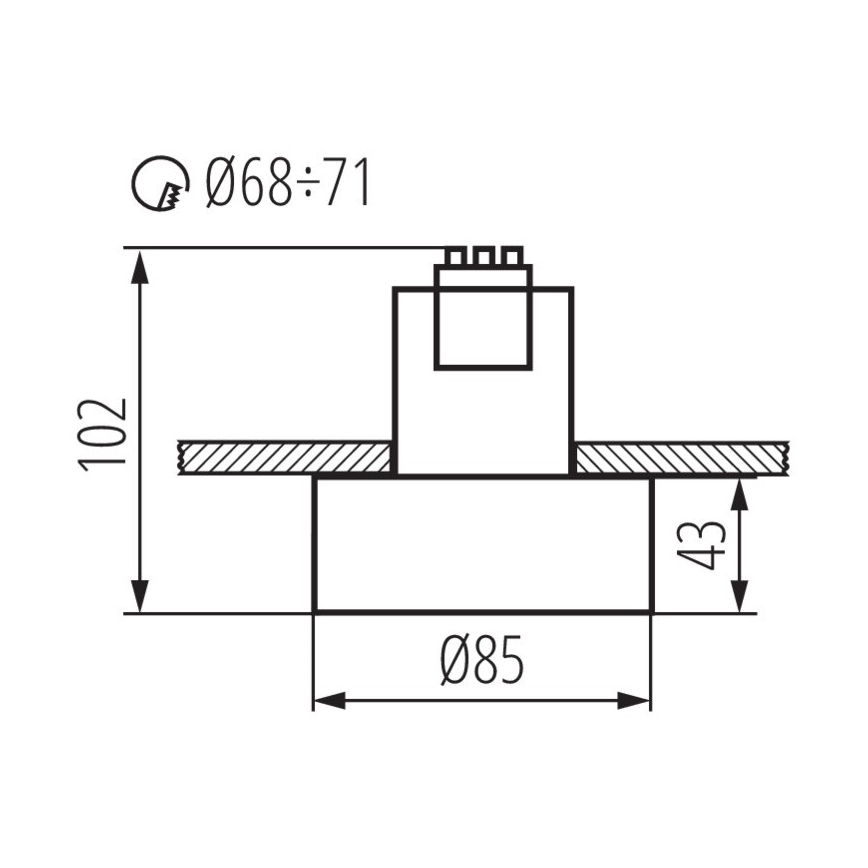 Podhľadové svietidlo MINI RITI 1xGU10/25W/230V čierna