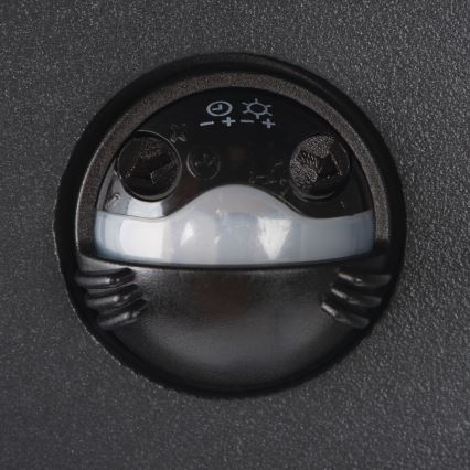 LED vonkajšie nástenné svietidlo so senzorom REKA LED/7W/230V IP54, antracitové, okrúhle