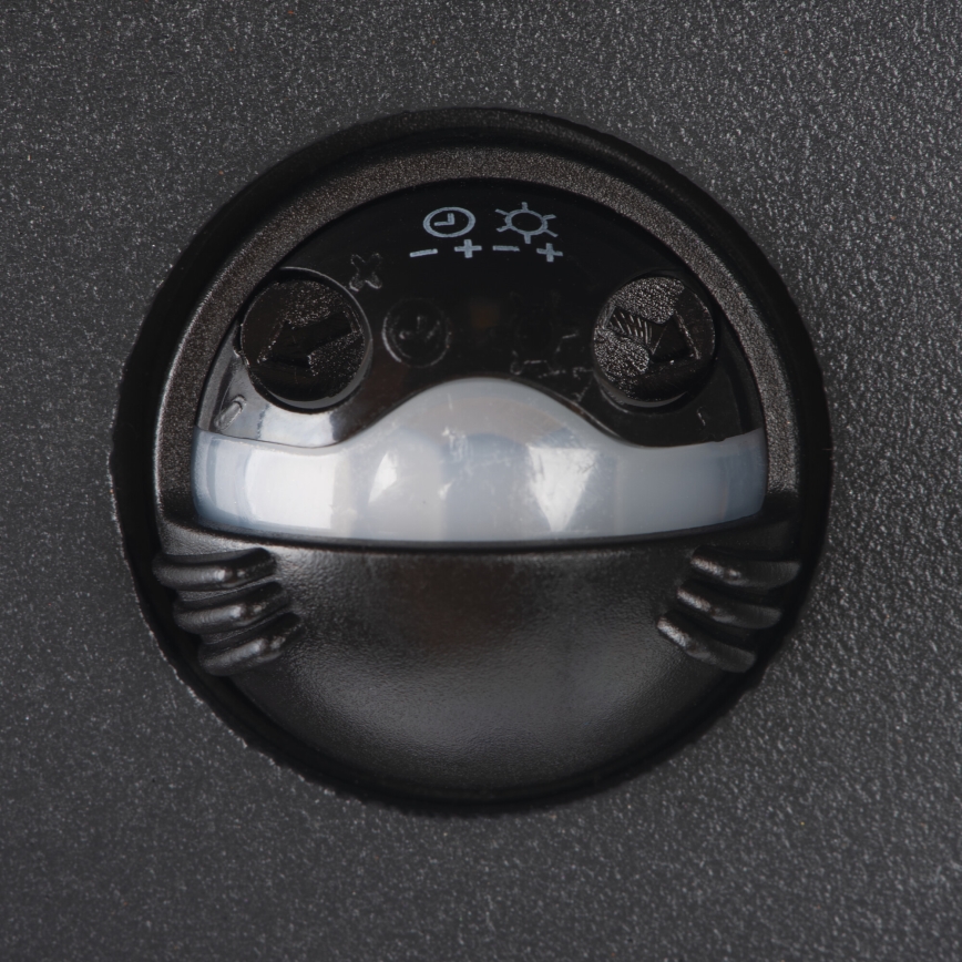 LED vonkajšie nástenné svietidlo so senzorom REKA LED/7W/230V IP54, antracitové, okrúhle